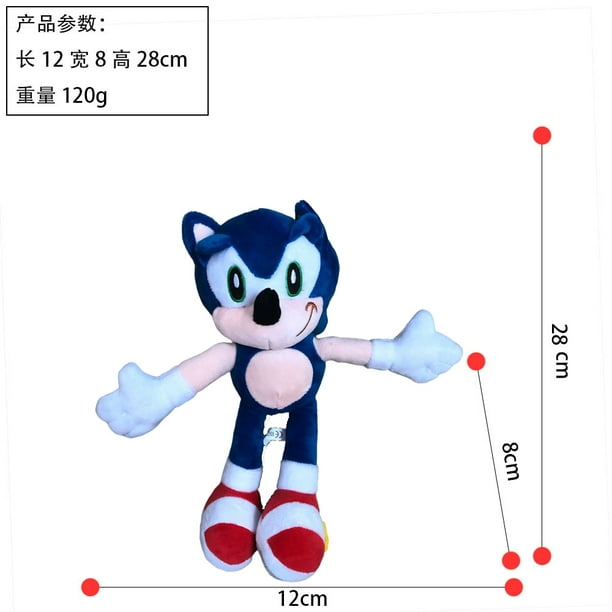 20-45Cm Super Sonic Hedgehog Mochila de dibujos animados Knuckles Bolsa Metalsonic suave muñeca de peluche Shadow Schoolbag Silver Tails Peluche Juguetes xuanjing unisex
