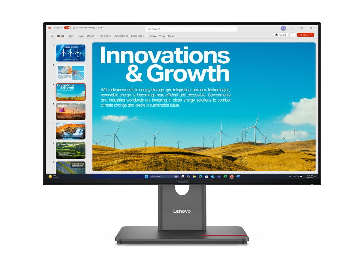 Lenovo ThinkVision P24QD-40 24" Class Webcam WQHD LED Monitor - 16:9 - Eclipse Black - 23.8" Viewable - In-plane Switching (IPS) Technology - WLED Backlight - 2560 x 1440 - 16.7 Million Colors - 30...