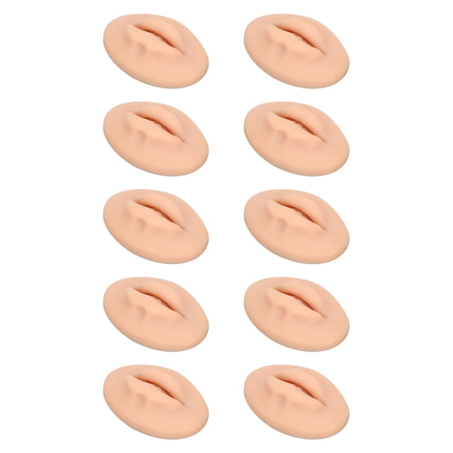 Tattoo D Labios Falsos, 10PCS Labios de Práctica de Tatuaje Labios de Práctica de Tatuaje Modelo de Labios de Silicona Diseño Elevado