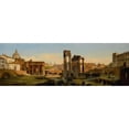 thumbnail image 2 of Ippolito Caffi 14x8 Gold Ornate Wood Frame and Double Matted Museum Art Print Titled - Rome, a View of the Forum in Afternoon Light, 2 of 4