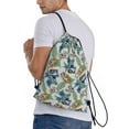 thumbnail image 4 of Yiaed Dinosaurs And Leaves Print Drawstring Bags Drawstring Backpack Bulk String Back Pack Gym Sport Bag-Medium, 4 of 5