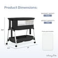 thumbnail image 3 of Dream On Me Calypso Portable Bassinet With Wheels, Black, 3 of 7