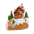 thumbnail image 4 of Centro de mesa con movimiento musical de casa navideña con luces y música, escena de nieve, regalos de fiesta para esposa, cumpleaños de año Nuevo 1 hombre de jengibre, 4 of 8