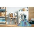 thumbnail image 2 of Ahgly Company Machine Washable Indoor Rectangle Transitional Light Purple Blue Area Rugs, 4' x 6', 2 of 7