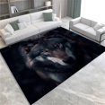 thumbnail image 1 of Gray Area Rug Animal Wolf 6x9ft Rugs for Living Room Machine Washable -Non Slip Floor Rug - Printed Pattern Indoor Carpet for Bedroom Dining Room, 1 of 8