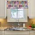 thumbnail image 2 of Yayeee Kitchen Valance Rod Pocket 54" x 18" Living Room Window Curtain, Blue Jam Jars, 2 of 6