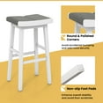 thumbnail image 2 of Gymax 4 PCS Saddle Bar Stools Bar Height Backless Island Pub Chairs Kitchen Gray, 2 of 5