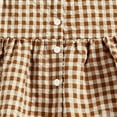 thumbnail image 4 of Blmnix Clothing Sets Shirt Palazzo Cute Outfits Birthday Outfits Outfits Short Sleeve Brown Square Neckline Baby Outfit 4-5 Years, 4 of 4