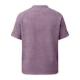 thumbnail image 6 of Lzobxe T Shirts for Man Contrast Color Henley Short Sleeve Casual Placket,Size S-4XL, 6 of 7