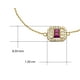 thumbnail image 2 of Pulsera Baguette Rojo Oro 10K Horoz 17cm, 2 of 3