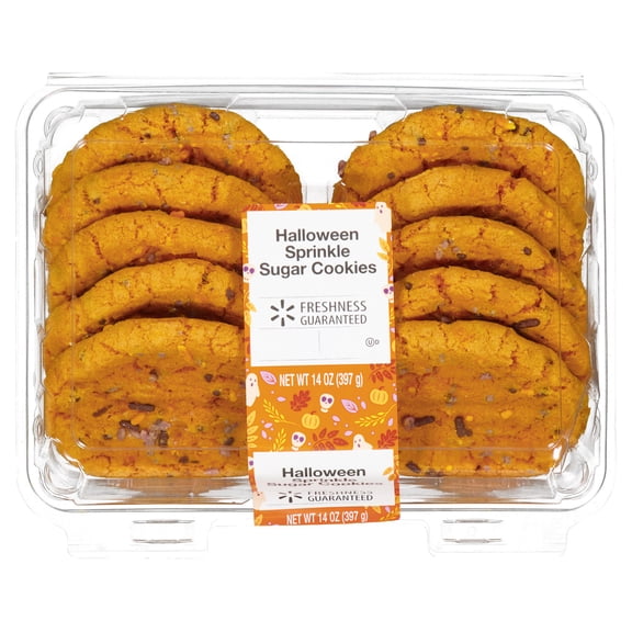 Freshness Guaranteed Halloween Sprinkle Sugar Cookies, 14 oz, 10 Count