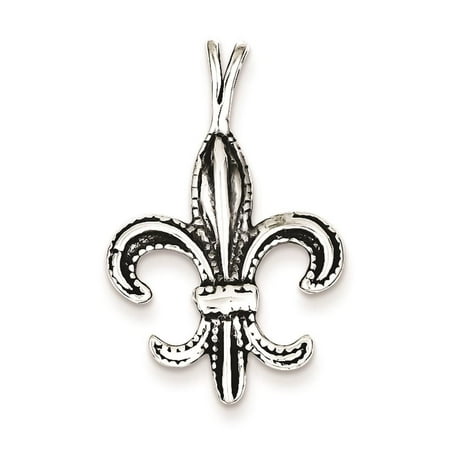 925 Sterling Silver Fleur De Lis Charm Pendant 30mmx20mm