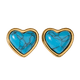 thumbnail image 3 of LuckyLy Aretes Mujer de Corazón con Piedras Naturales, Acero Inoxidable con Baño Oro 14k – Joyería para Mujer, Regalos para Mujer San Valentín y Navidad, Regalos para Mamá turquesa Unitalla, 3 of 6
