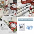 thumbnail image 2 of Fsddascl Christmas Snowman Blackout Curtains for Bedroom/Living Room, Thermal Insulated Kitchen Curtains, Xmas Poinsettia Birds Balls Retro Grommet Darkening Window Treatment Drapes 42"x84"x2, 2 of 6
