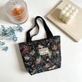 thumbnail image 3 of Women Printed Canvas Mini Tote Bag, Lightweight Casual Shoulder Handbag, Portable Small Handle Purse, Fashion Daily Outdoor Shopping Accessory, 3 of 7