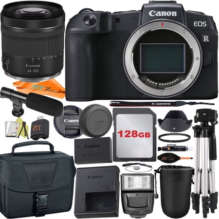Canon EOS RP Mirrorless Digital Camera with RF24 to 105mm Lens + 128GB Card + ZeeTech Accessory Bundle (International Version)