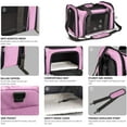 thumbnail image 3 of Transportín para mascotas para gatos pequeños, medianos, perros, cachorros de 15 libras, transportador para perros pequeños aprobado por aerolíneas con lados suaves, transportador plegable para, 3 of 7