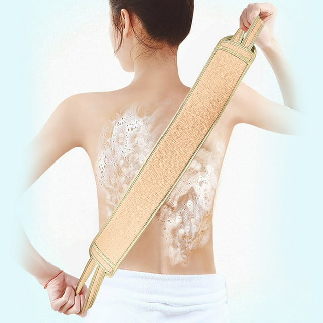 Danhjin Tapis de Salle de Bain Double Face Dos Fort Serviette à Récurer Bande de Rétrofriction pour Hommes et Femmes Outil de Récurage des Dos Long Serviette de Bain