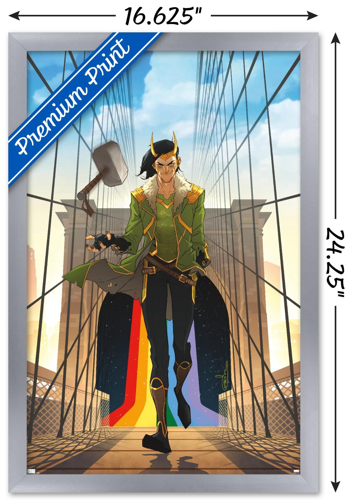 Marvel Comics - Loki - Loki #1 Wall Poster, 14.725" x 22.375", Framed