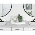 thumbnail image 6 of Kate and Laurel Lipton Modern Round Tray, 15.5 inch Diameter, White and Silver, Decorative Accent Tray for Storage and Display, 6 of 8