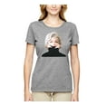 thumbnail image 2 of Wild Bobby, Hip Marilyn Monroe Portrait Classic Beauty Pose, Famous People, Women Graphic Tee, Heather Grey, X-Large, 2 of 4