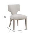 thumbnail image 5 of Benjara Kyna 21" Side Dining Chair Set of 2- Curved Backrest- Champagne Linen, 5 of 6