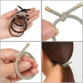 thumbnail image 3 of 40 Pcs Knotted Hair Ties,Adjustable Ponytail Holders,Elastics Hair Rope,Stretchy Rubber Bands,No Damage Hair Bands for Women Girls,Hair Tie Bracelet Accessories for Thick Thin Hair(4 Color), 3 of 7