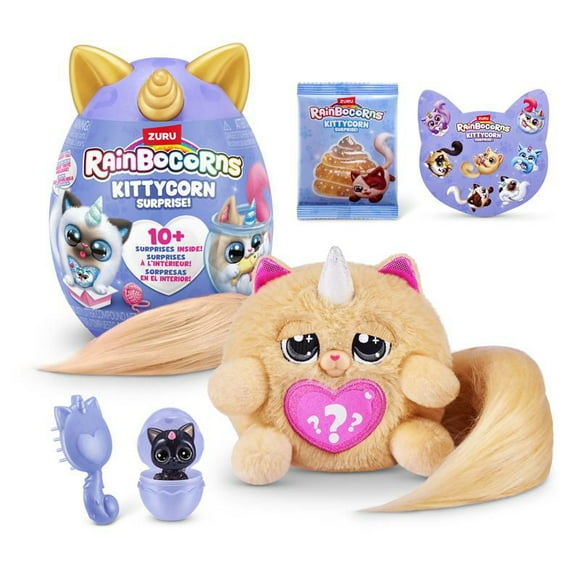 Kittycorn Surprise Series 3 by ZURU, Plush Toy, Collectible Plush Stuffed Animal, Slime, Surprise Eggs for Girls