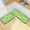 thumbnail image 7 of SKYSONIC Cute Shamrock Clover Leaves Green Kitchen Rugs Door Mat 2PCS,Carpet Front Entrance Non-Slip Relieve Fatigue Washable Floor Mat for St. Patrick's Day Kitchen Bedroom Porch, 7 of 7