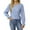 Light Blue, variant on Fall Womens Tops Plus Size Fashion Casual Solid Color Round Neck Long Sleeved Shirt