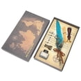 thumbnail image 1 of Juego De Bolígrafos De Plumas, Pluma Grabada, Punta Mecánica, 5 Puntas De Repuesto, Plumas De Ganso, Base De Latón Con Base De Soporte Para Escribir ANGGREK Otros, 1 of 8