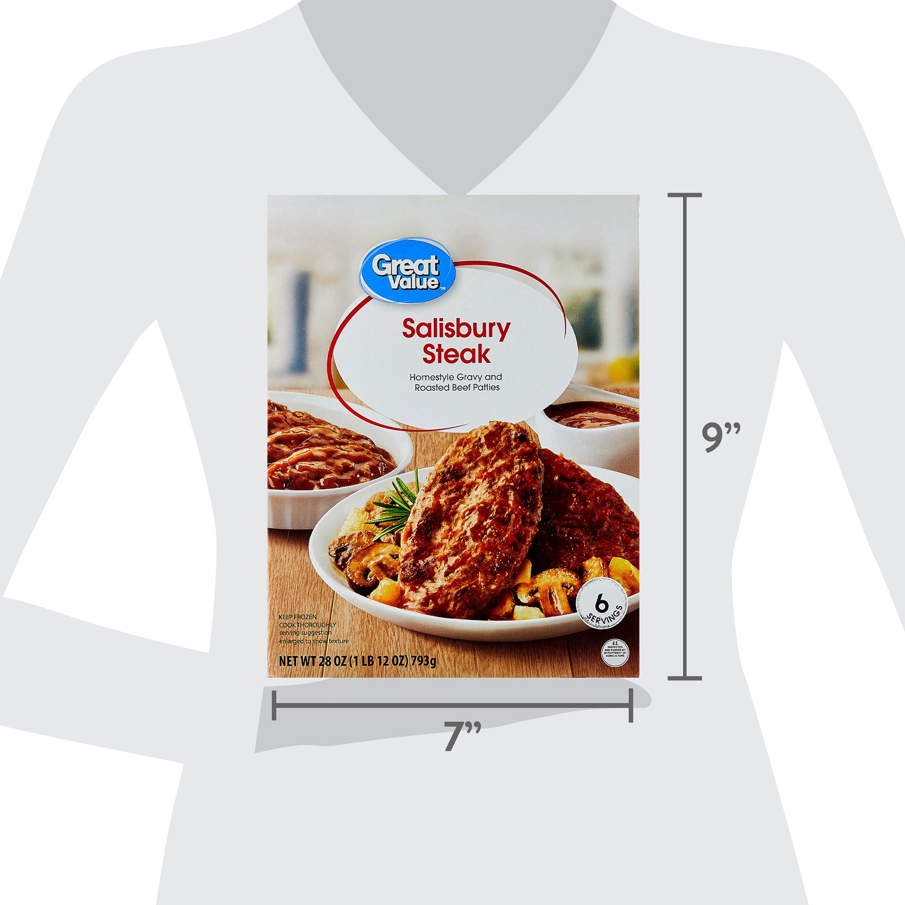 Great Value Salisbury Steak, 28oz (Frozen)