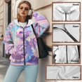 thumbnail image 6 of Uorisanigo Cute Dragon Womens Zip Oversized Hoodie Polyester Loose Pocket Drop Shoulder Sweatshirt Slight Stretch Lightweight Winter Fall Outfits Fashion Clothes Size XS, 6 of 7