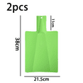 thumbnail image 2 of Folding Plastic Cutting Board Chopping Board Kitchen Prep Mat, 2 of 5