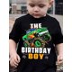 thumbnail image 1 of Camiseta de algodón para niño "El cumpleañero" de Monster Truck, color negro, informal, de cuello redondo y manga corta con estampado gráfico vibrante, prenda cómoda de verano para niños., 1 of 6