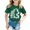 AB23 Dark Green, variant on Bainana Christmas T Shirts For Girls Santa Tree Snowman Print Short Sleeve Tees Regular Fit Theme Party Tops Clothes