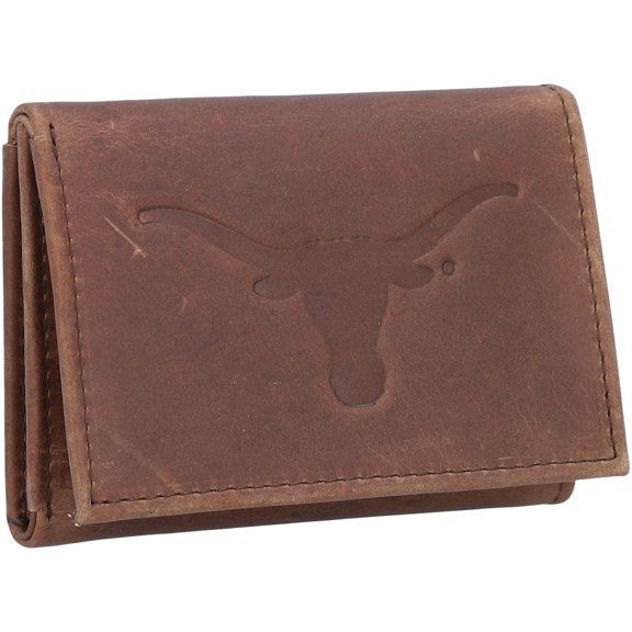 Evergreen University of Texas Crazy Horse Collection Tri-Fold Wallet