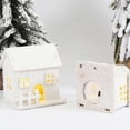 thumbnail image 4 of 3 Pcs Cyenie Lighted Wooden Houses, Led Village Figurines, Winter Xmas Tabletop Decor Centerpiece A, 4 of 9