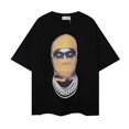 thumbnail image 1 of Camiseta para Hombre 2024 Camiseta para Hombre Carta enmascarada Estampado para Hombre Casual Manga Corta Algodón Suelto Manga Corta Top, 1 of 5