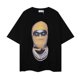 thumbnail image 1 of Camiseta para Hombre 2024 Camiseta para Hombre Carta enmascarada Estampado para Hombre Casual Manga Corta Algodón Suelto Manga Corta Top, 1 of 5
