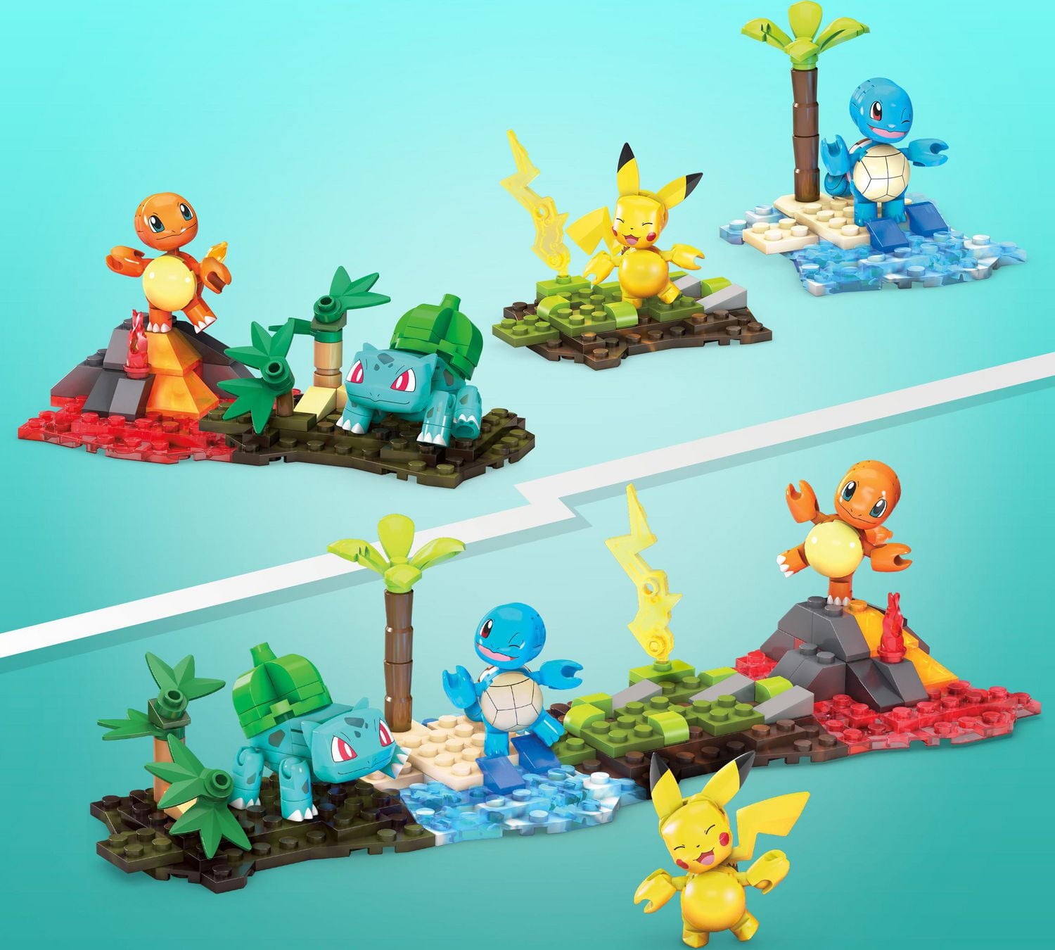 MEGA Pokémon Équipe de la Région de Kanto coffret 4 figurines