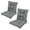 Grey, variant on 2Pcs Outdoor Waterproof High Back Chair Cushion Thick Tufted Patio Seat Back Pad for Garden Office Dining Indoor Outdoor Furniture