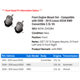 thumbnail image 2 of Front Engine Mount Set - Compatible with 2006 - 2015 IS250 RWD Convertible 2.5L V6 2007 2008 2009 2010 2011 2012 2013 2014, 2 of 3