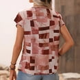 thumbnail image 4 of T-Shirts pour Femmes Coupe Ample Col Rond Imprimé Manches Courtes T-Shirt Ample pour Femmes, 4 of 6