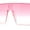 All Pink, variant on Dripping Huge Rhinestone Flat Top Shield Oversize Sunglasses Black Smoke