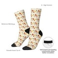 thumbnail image 4 of Rateoe Autumn Pears for Women Casual Calf Socks - Cute Crew Socks - Thin Soft Above Ankle Socks Size 5-11, 4 of 6