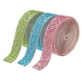 thumbnail image 1 of Unique Bargains 3Roll 1 Yard 8mm Self Adhesive Crystal Rhinestone Ribbon for Crafts Project, Lake Blue,Light Green,Light Pink, 1 of 5