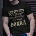 thumbnail image 2 of Personalized Birthday Gift Idea For Person Named Donna Unisex TShirt, 2 of 6
