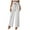 White, variant on Lilgiuy Womens Fashion Summer Solid Cotton Linen Casual Button Elastic Waist Long Pants Navy 8 2022 Fall Winter
