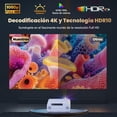thumbnail image 4 of VUEKIME 【Enfoque Automático/1000ANSI】 Proyector 4K Pro Portátil, Android 13.0, Silencioso, 300 Pulgadas, 40000 Lúmenes, Soporte 4K, 2.4/5GHz WiFi 6, Bluetooth 5.2, Compatible con iOS/Android/PC/PS5, 4 of 5